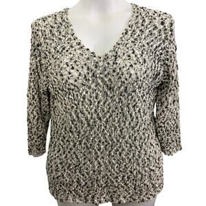 J.Jill Gray chunky knit tunic sweater in size M Petite. NWT